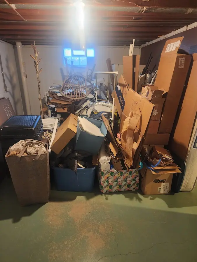 Roll-off dumpster container at job site for Construction Dumpster Rental in Vienna